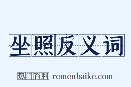 坐照反义词是什么意思的图片